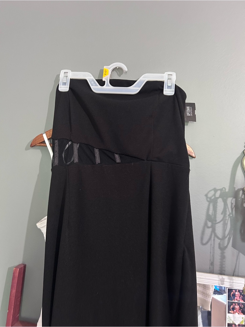 Lulus Black maxi dresss with mesh Detail